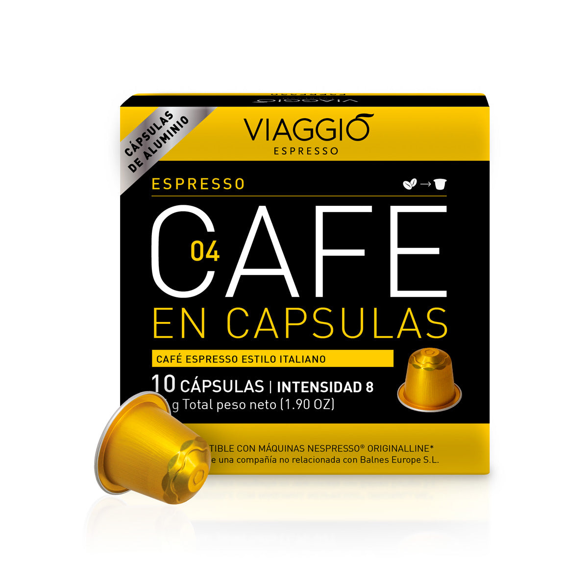 Viaggio Espresso - 10 Cápsulas Compatibles para Nespresso
