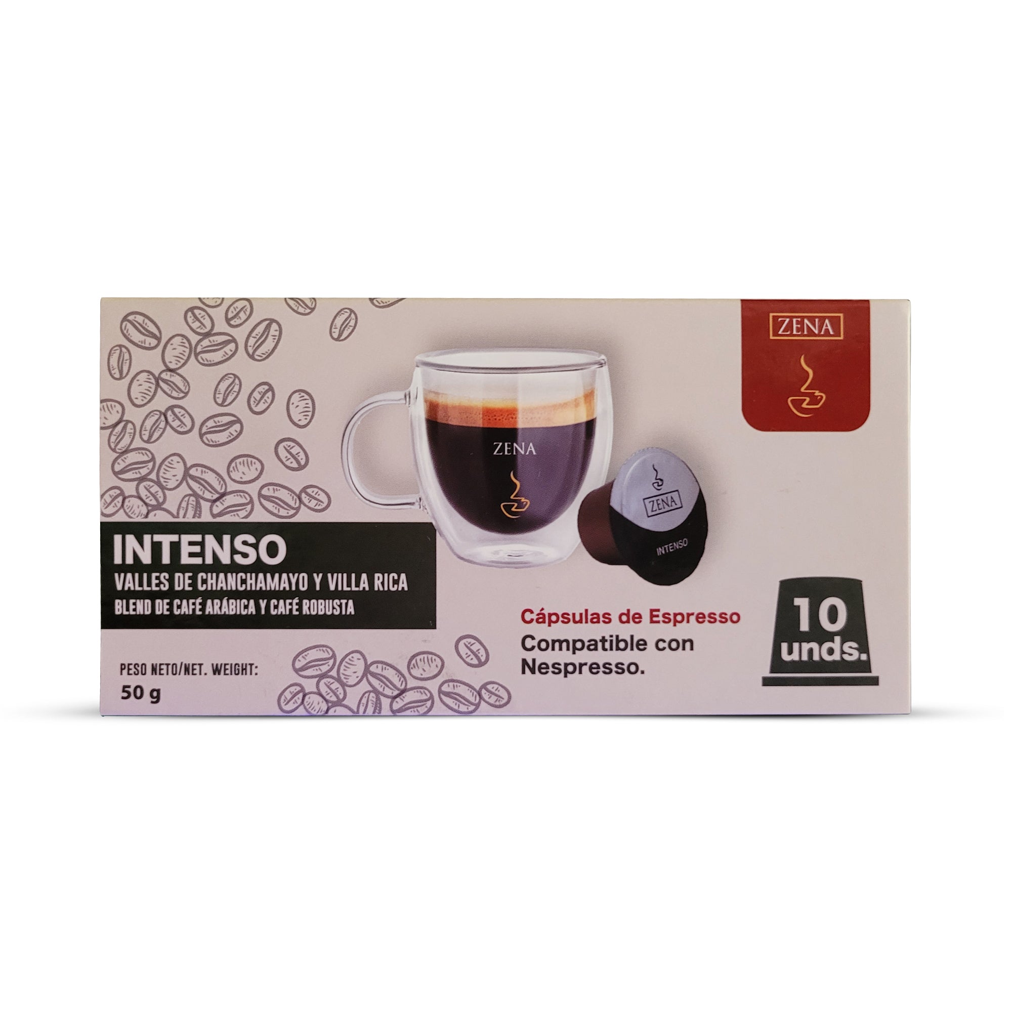 Café Zena Intenso - 10 Cápsulas Compatibles para Nespresso
