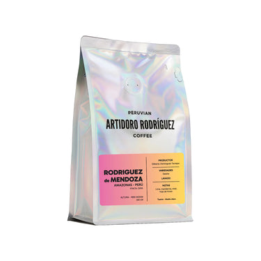Vista frontal de Artidoro Rodríguez Rodriguez de Mendoza 200 g grano entero