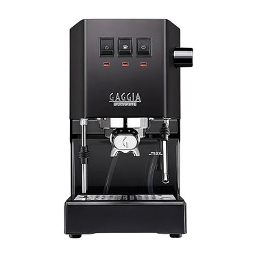 Vista frontal de la cafetera semiautomática Gaggia Classic EVO Pro color negro