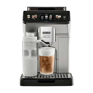 Vista frontal de la cafetera superautomática Delonghi Eletta Explore