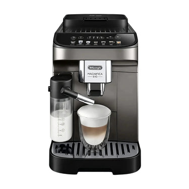 Vista frontal de la cafetera superautomática Delonghi Magnifica Evo Latte