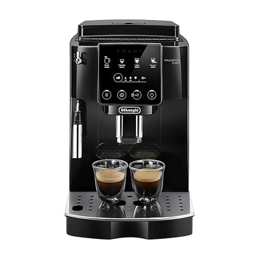 Vista frontal de la cafetera superautomática Delonghi Magnifica Start color negro