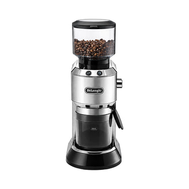 Vista frontal del molino de café Delonghi Dedica
