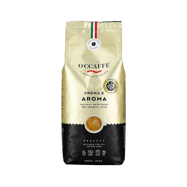 Vista frontal de O'ccaffè Crema e Aroma 1 kg grano entero