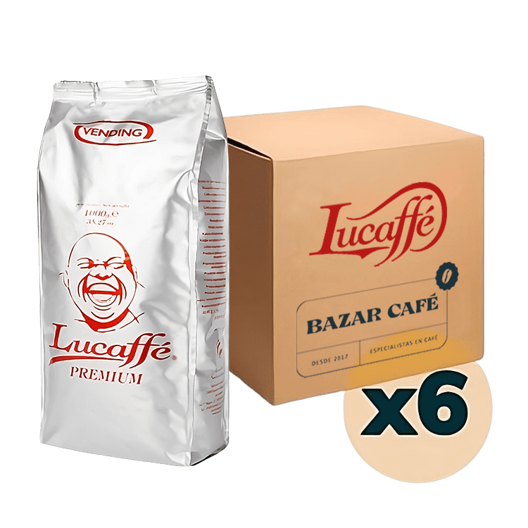 6 Kilos Lucaffe Vending Premium 1 kg Grano Entero