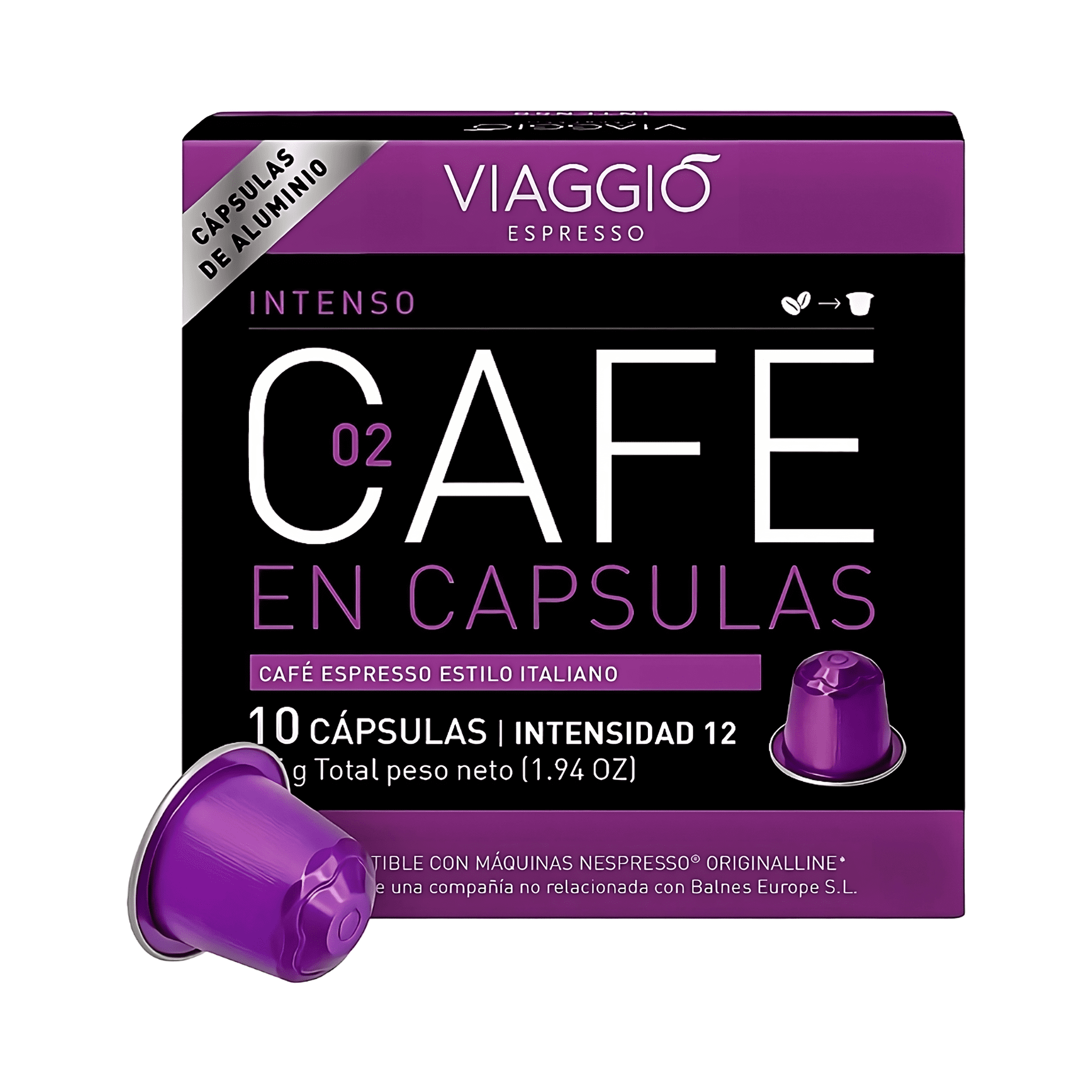 Viaggio Intenso 10 cápsulas compatibles con Nespresso