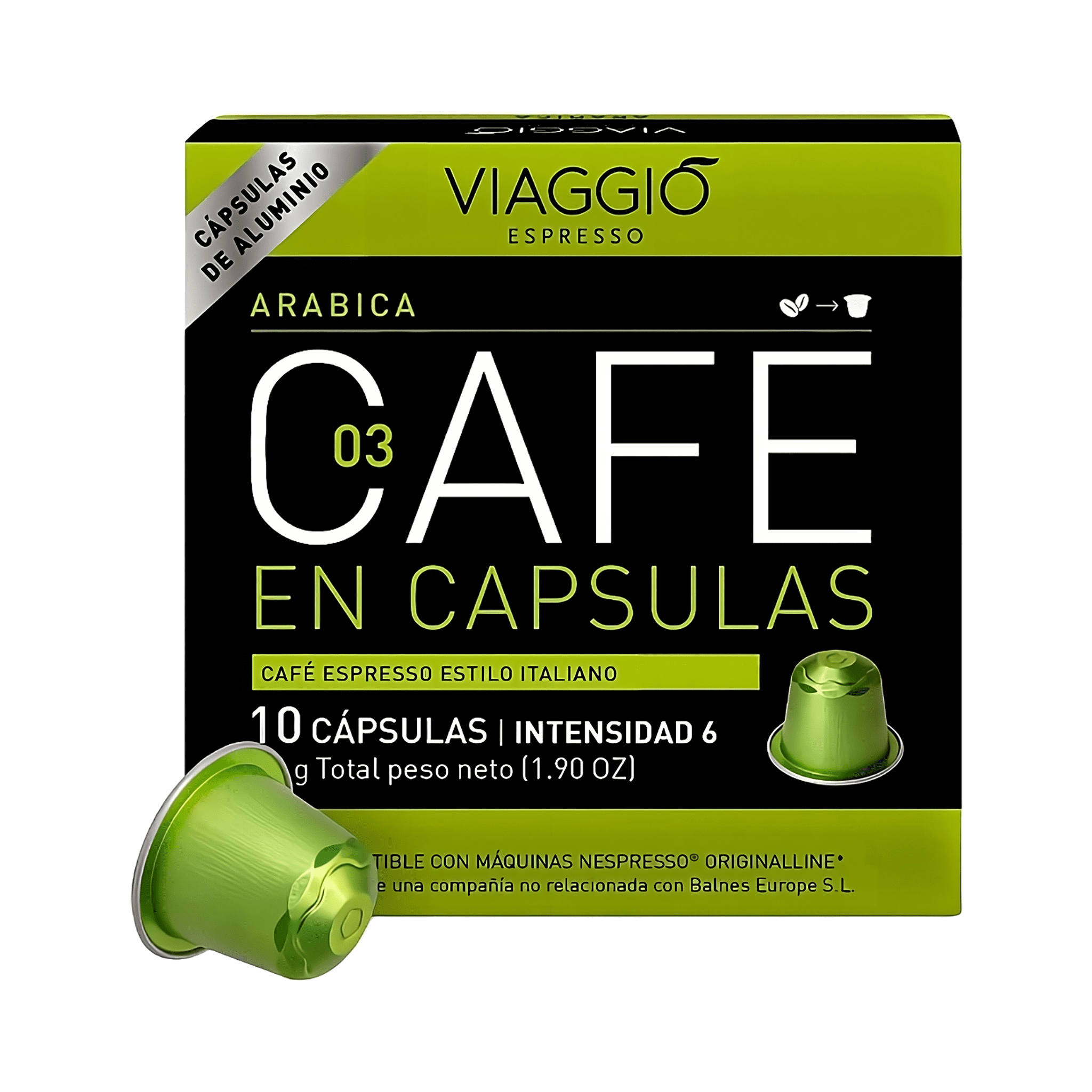 Viaggio Arabica 10 cápsulas compatibles con Nespresso