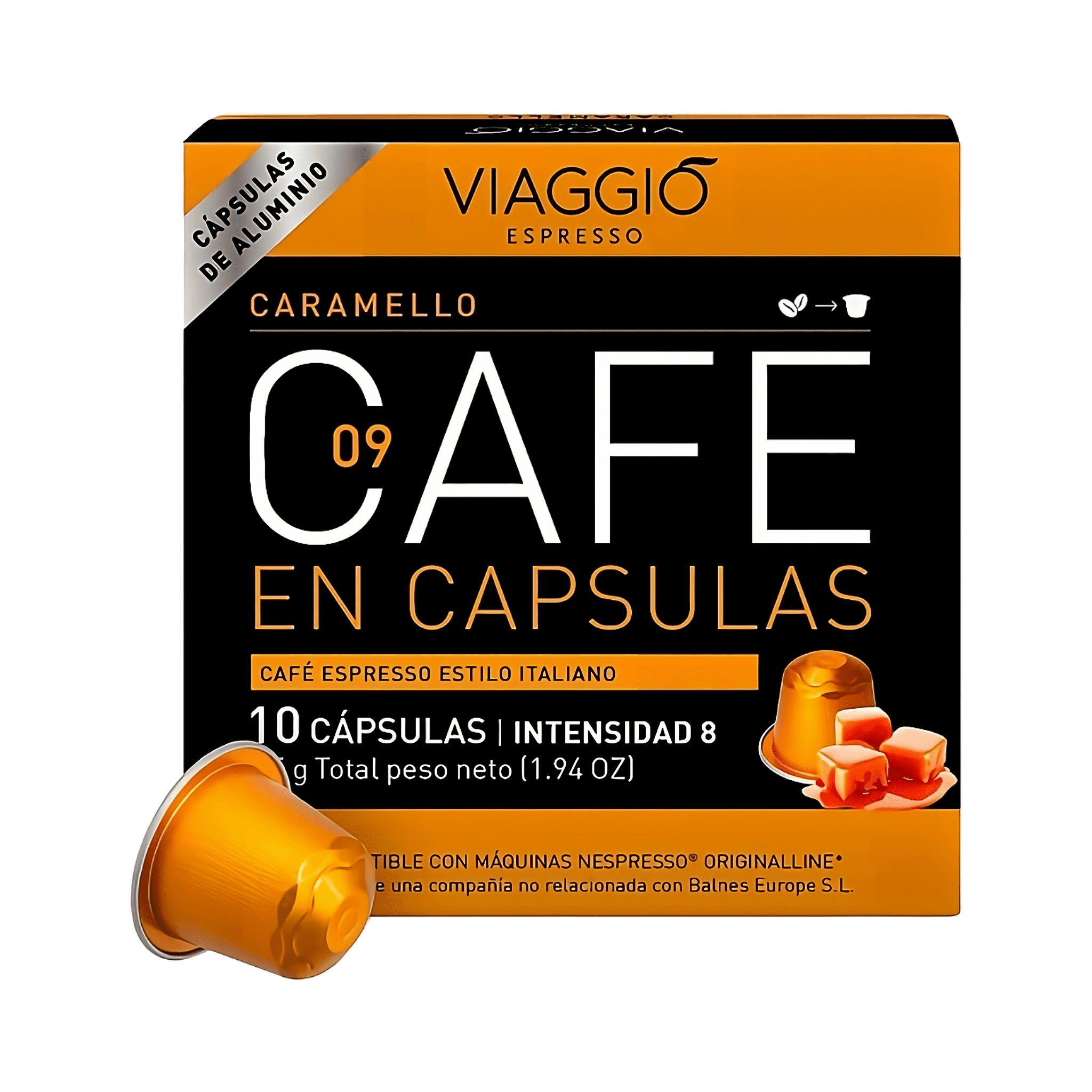 Viaggio Caramello 10 cápsulas compatibles con Nespresso