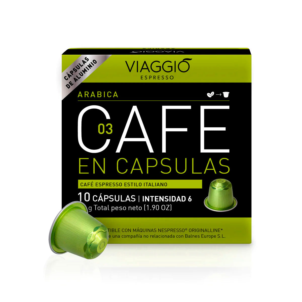 Viaggio Arábica - 10 Cápsulas Compatibles para Nespresso