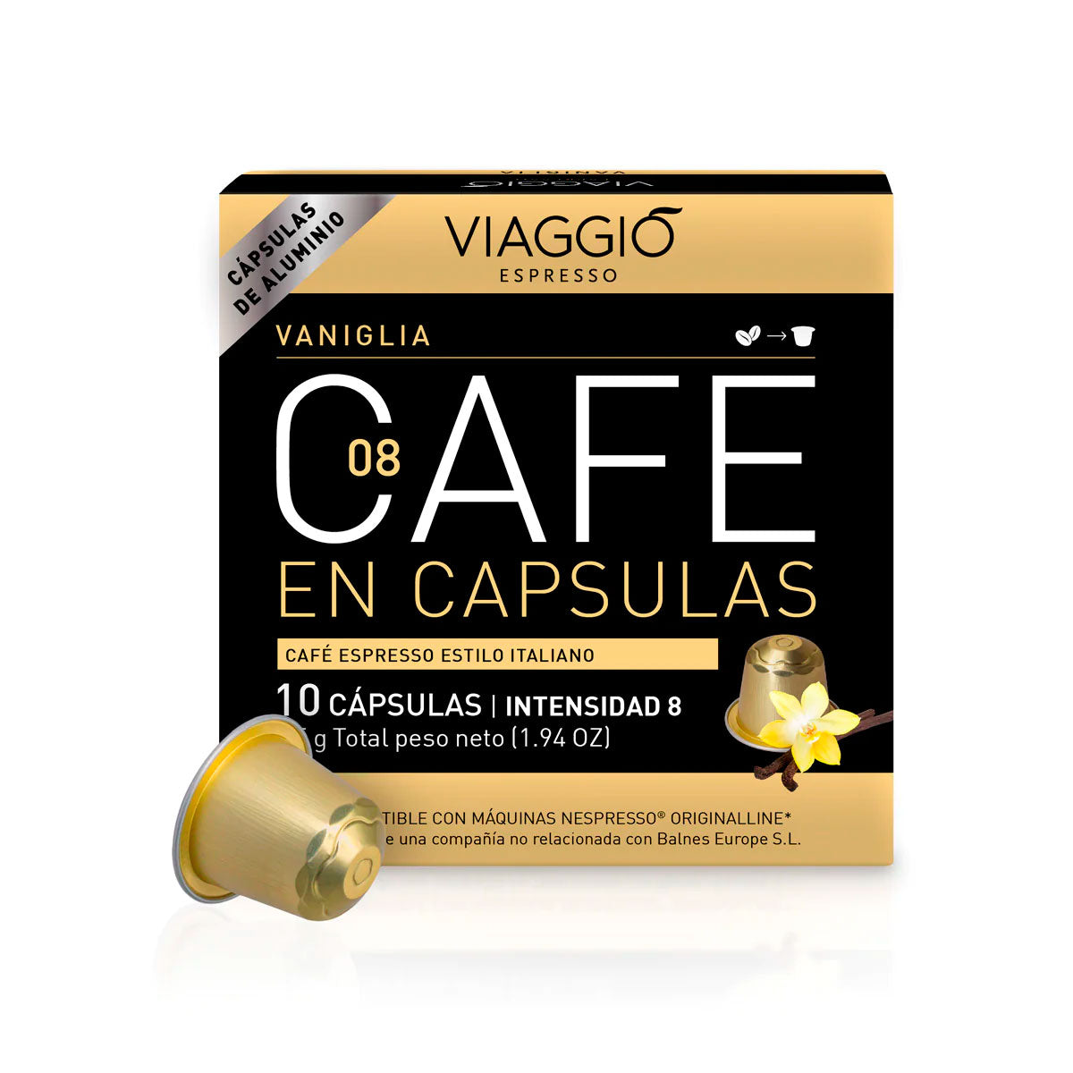 Viaggio Vaniglia - 10 Cápsulas Compatibles para Nespresso