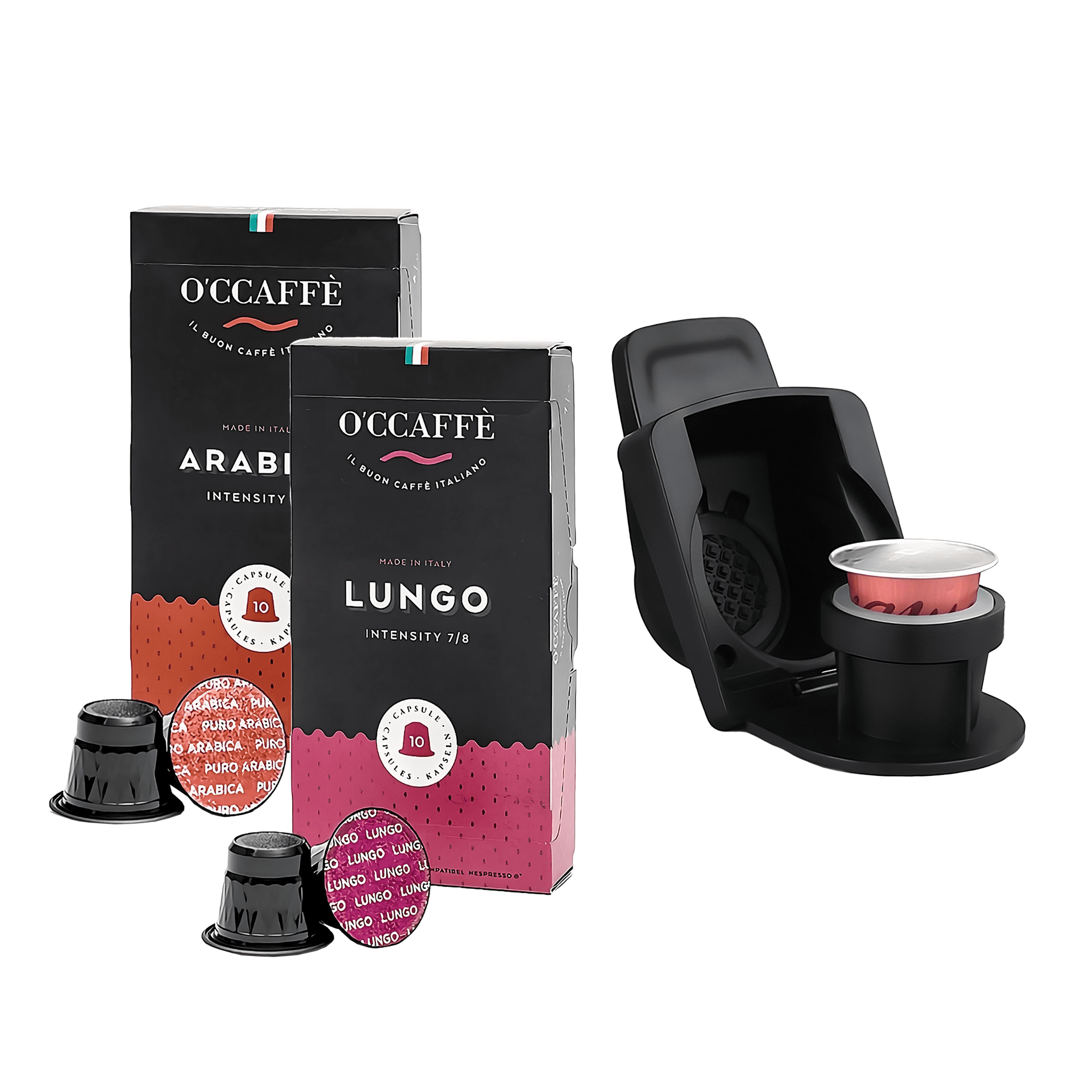 Pack Adaptador de Cápsulas Nespresso a Dolce Gusto + 20 cápsulas Occaffé