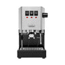 Vista frontal de la cafetera semiautomática Gaggia Classic E24  color acero
