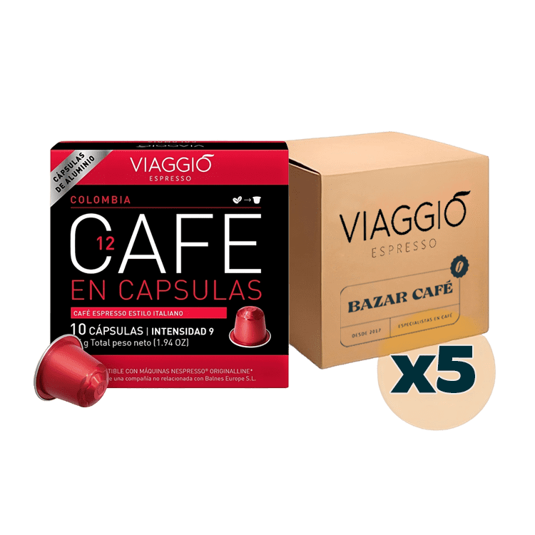 Viaggio Colombia - 50 Cápsulas Compatibles para Nespresso