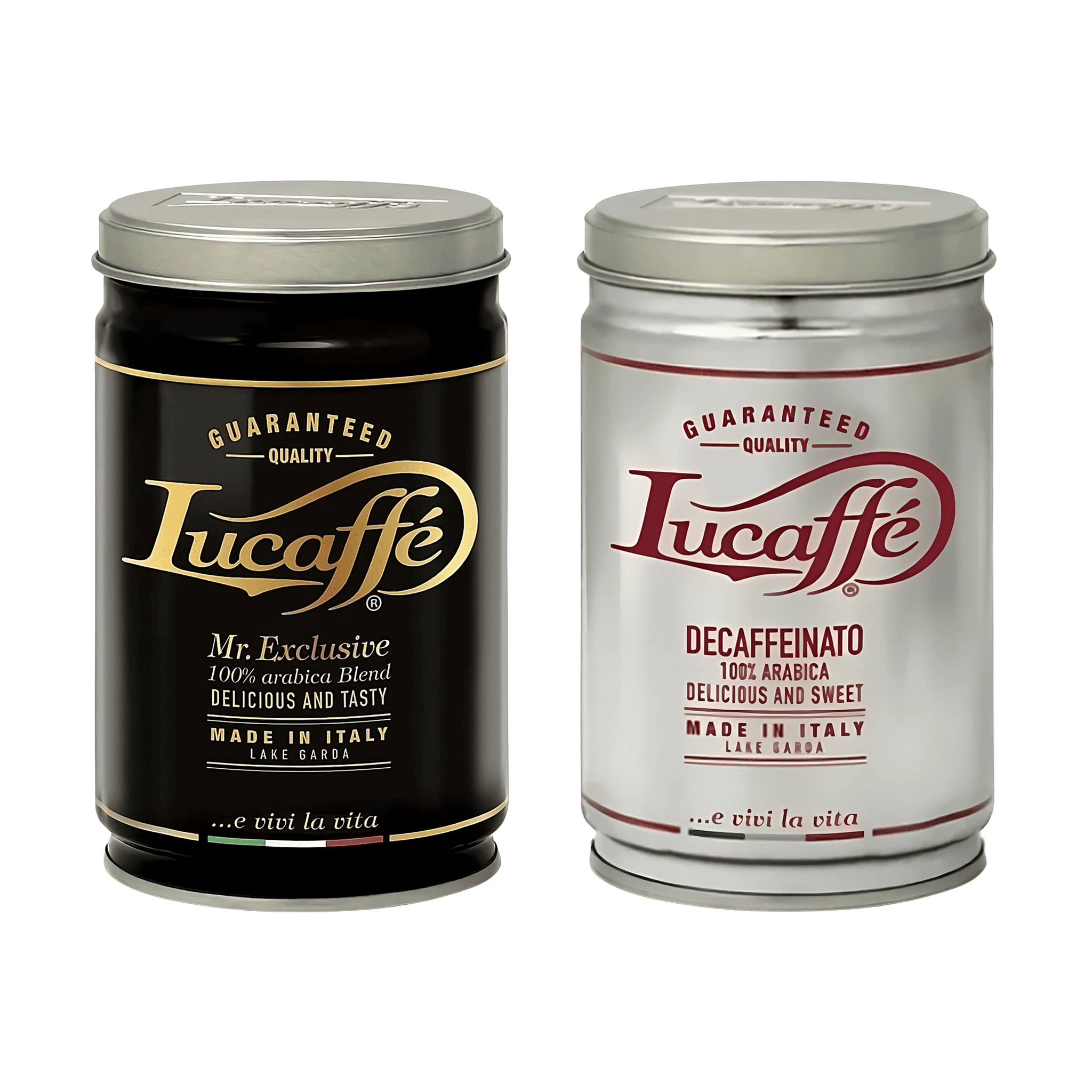 Pack 2 Lucaffe Descafeinado y Mr. Exclusive 250 g grano molido