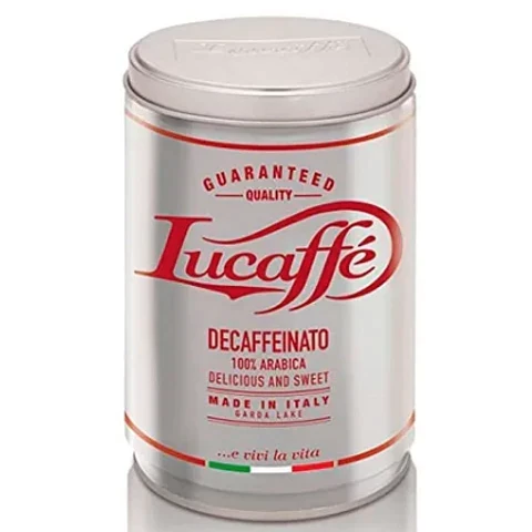 Lata Lucaffe Descafeinado 100% Arábica 250 grs. Grano Molido